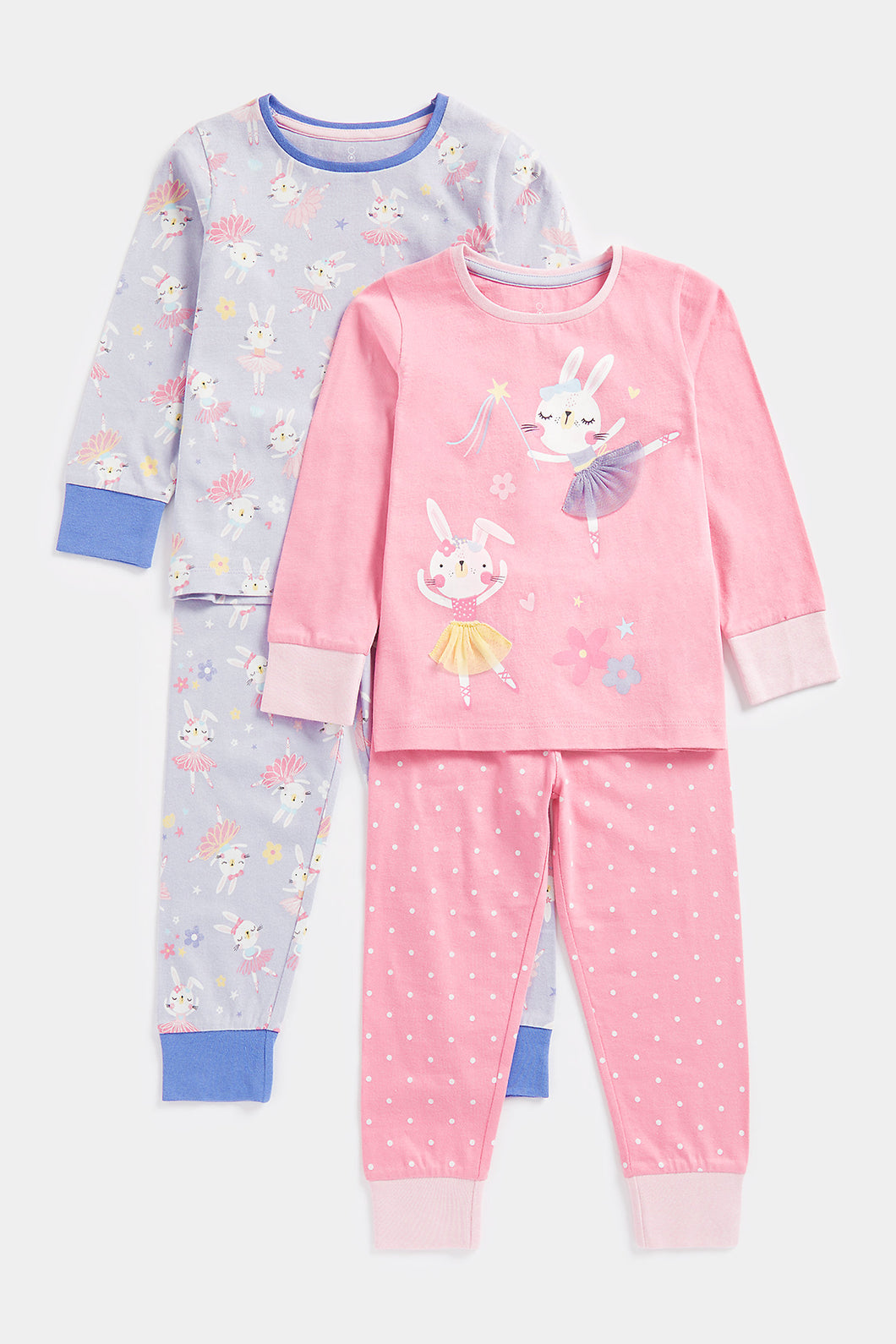 Mothercare Ballerina Bunny Pyjamas - 2 Pack