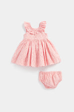 Load image into Gallery viewer, Mothercare Pink Broderie Dress and Knickers