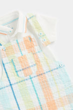 Load image into Gallery viewer, Mothercare Check Bibshorts and Bodysuit Set
