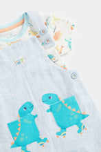 Load image into Gallery viewer, Mothercare Dino Bibshorts and Bodysuit Set