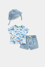 Load image into Gallery viewer, Mothercare Dino T-Shirt, Shorts and Hat Set