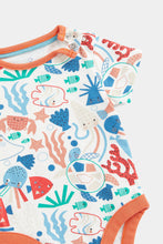 Load image into Gallery viewer, Mothercare Ocean Denim Bibshorts and Bodysuit Set