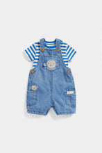 Load image into Gallery viewer, Mothercare Monkey Bibshorts and Bodysuit Set
