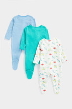 Load image into Gallery viewer, Mothercare Tropical Dino Sleepsuits - 3 Pack