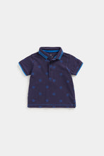 Load image into Gallery viewer, Mothercare Navy Sporty Polo Shirt
