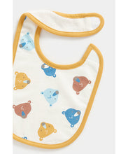 Load image into Gallery viewer, Mothercare Newborn Playful Bear Faces Bibs - 3 Pack