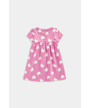 Load image into Gallery viewer, Mothercare Pink Cat Jersey Dress