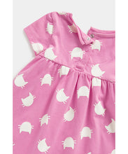 Load image into Gallery viewer, Mothercare Pink Cat Jersey Dress