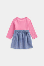 Load image into Gallery viewer, Mothercare Pink Cat Twofer Dress