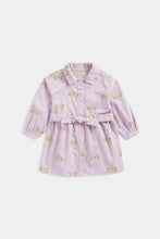 Load image into Gallery viewer, Mothercare Lilac Cat Cord Shirt Dress