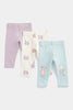 Mothercare Cat and Bunny Leggings - 3 Pack