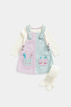 Load image into Gallery viewer, Mothercare Bunny Pinny Dress, T-Shirt and Tights
