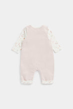 Load image into Gallery viewer, Mothercare My First Pink Mouse Dungarees and Bodysuit Set