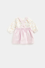 Load image into Gallery viewer, Mothercare Cord Pinny Dress, Bodysuit and Tights Set
