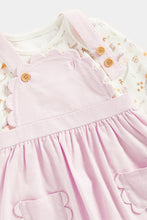 Load image into Gallery viewer, Mothercare Cord Pinny Dress, Bodysuit and Tights Set