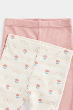 Load image into Gallery viewer, Mothercare Pink and Floral Leggings - 2 Pack