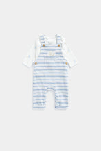 Load image into Gallery viewer, Mothercare My First Blue Dungarees and Bodysuit Set