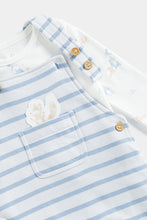 Load image into Gallery viewer, Mothercare My First Blue Dungarees and Bodysuit Set