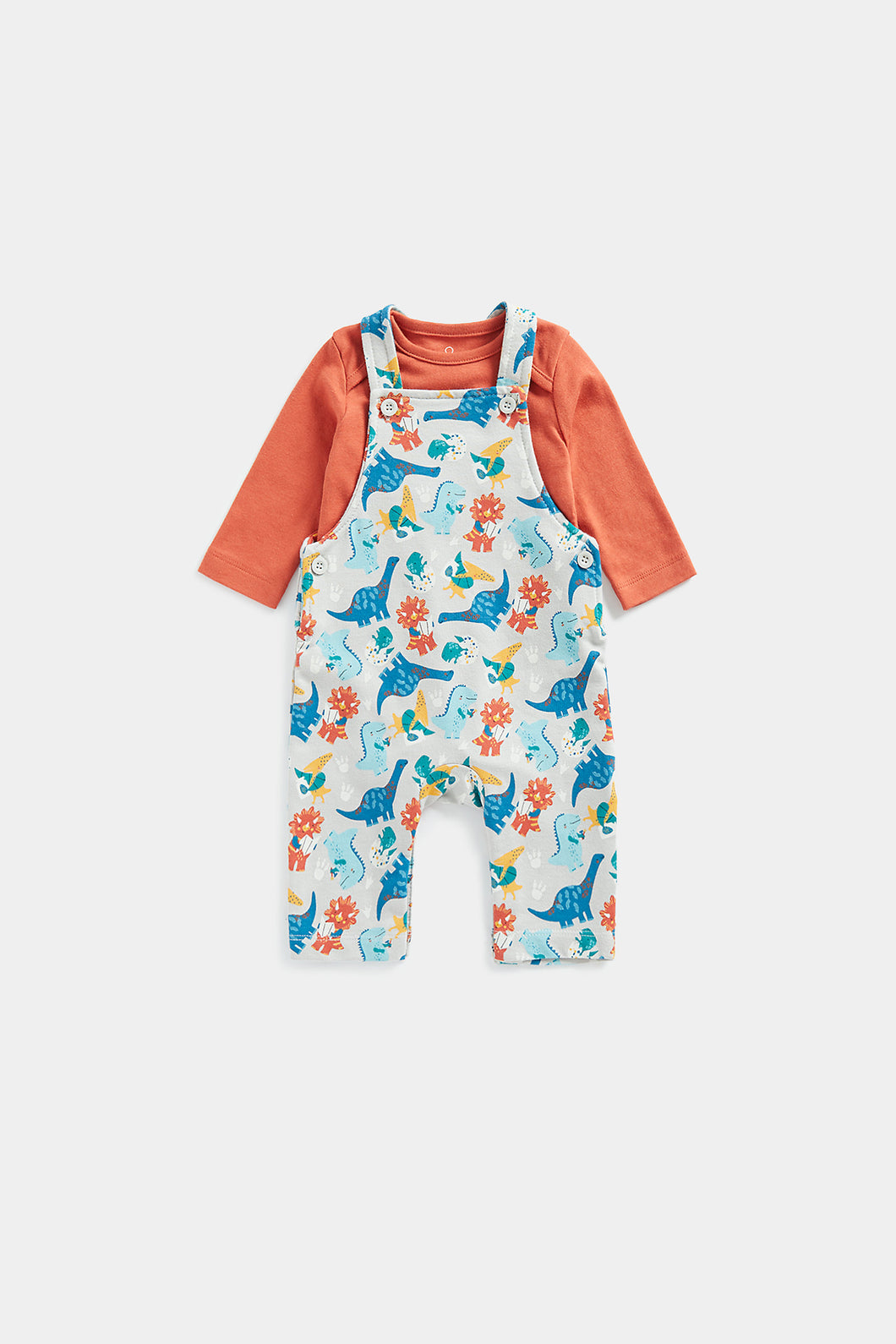 Mothercare Dinosaur Dungarees and Bodysuit Set