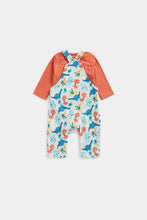Load image into Gallery viewer, Mothercare Dinosaur Dungarees and Bodysuit Set
