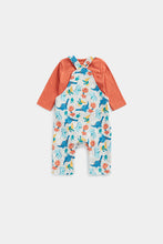 Load image into Gallery viewer, Mothercare Dinosaur Dungarees and Bodysuit Set