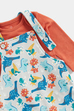 Load image into Gallery viewer, Mothercare Dinosaur Dungarees and Bodysuit Set