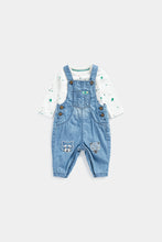 Load image into Gallery viewer, Mothercare Denim Dungaree and Long Sleeve Bodysuit
