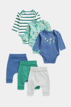 Load image into Gallery viewer, Mothercare Lake Life Bodysuits and Jogger - 6 Piece s Set