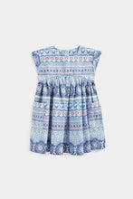 Load image into Gallery viewer, Mothercare Blue Printed Woven Dress