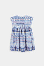 Load image into Gallery viewer, Mothercare Blue Printed Woven Dress