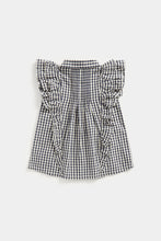 Load image into Gallery viewer, Mothercare Navy Gingham Frill Blouse