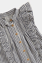 Load image into Gallery viewer, Mothercare Navy Gingham Frill Blouse