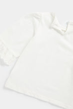 Load image into Gallery viewer, Mothercare White Broderie Frill T-Shirt