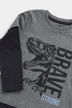 Load image into Gallery viewer, Mothercare Dinosaur Layered T-Shirt
