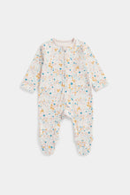 Load image into Gallery viewer, Mothercare Floral Zip-Up Baby Sleepsuit
