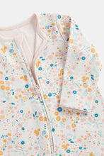 Load image into Gallery viewer, Mothercare Floral Zip-Up Baby Sleepsuit
