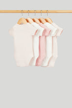 Load image into Gallery viewer, Mothercare Short-Sleeved Bodysuits - 5 Pack