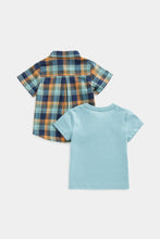 Load image into Gallery viewer, Mothercare Checked Shirt and T-Shirt Set
