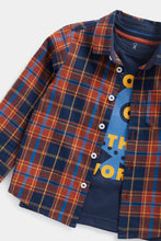 Load image into Gallery viewer, Mothercare Checked Shirt and T-Shirt Set