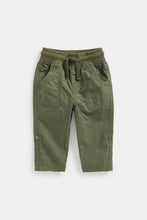 Load image into Gallery viewer, Mothercare Khaki Poplin Roll-Up Trousers
