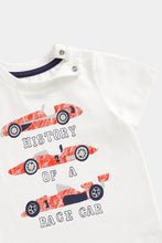 Load image into Gallery viewer, Mothercare White Race Car T-Shirt