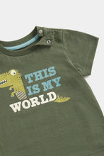 Load image into Gallery viewer, Mothercare Green Dinosaur T-Shirt