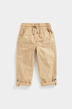 Load image into Gallery viewer, Mothercare Tan Poplin Roll-Up Trousers
