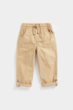 Load image into Gallery viewer, Mothercare Tan Poplin Roll-Up Trousers
