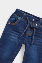 Load image into Gallery viewer, Mothercare Dark-Wash Ribbed-Waist Denim Jeans