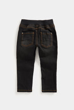 Load image into Gallery viewer, Mothercare Black Rib-Waist Denim Jeans