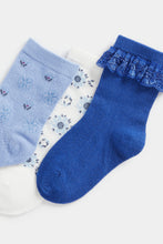 Load image into Gallery viewer, Mothercare Floral Frill Socks - 3 Pack
