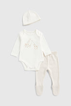 Load image into Gallery viewer, Mothercare Giraffe 3 Piece Baby Outfit Set