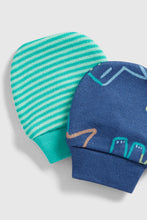 Load image into Gallery viewer, Mothercare Dinosaur Baby Mitts - 2 Pack