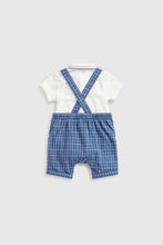 Load image into Gallery viewer, Mothercare Bibshorts and Polo Shirt Bodysuit Set